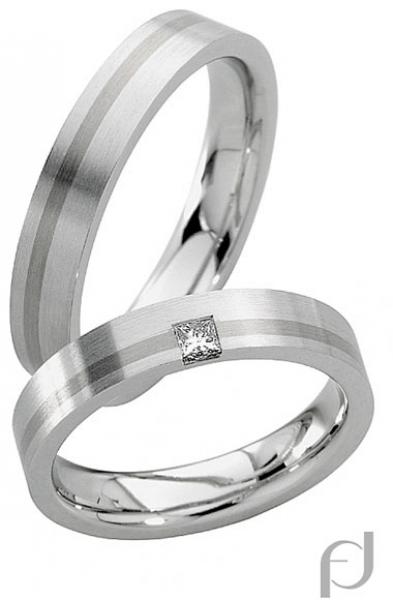 Trauringe Platin von Furrer Jacot 71-81030 + 71-25030